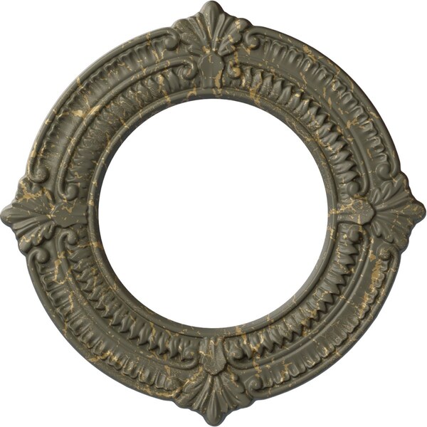 Ekena Millwork Benson Ceiling Medallion (Canopies up to 6 1/8"), 11 1/8"OD x 6 1/8"ID x 5/8"P, Witch Hazel Crackle CM11BNWHC - main